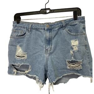 Denim Shorts Womens Plus Size 18 Cutoff Distressed Denim Jean Short Shorts